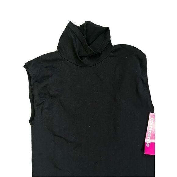 Commando Minimalist Turtleneck Top Sleeveless Black Women's One-Size - Picture 2 of 4